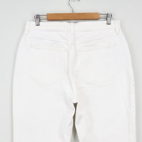 Abercrombie & Fitch Ultra High Rise Split Hem Kick Flare White Size 32 - Picture 7 of 7